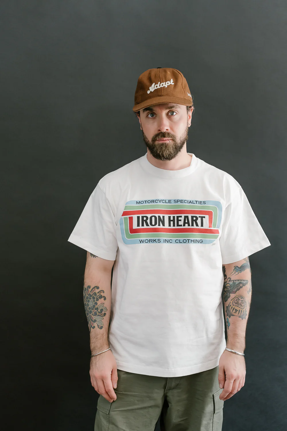 IHT-2405-WHT - 7.5oz Printed Loopwheel Crew Neck T-Shirt - White - Image 10
