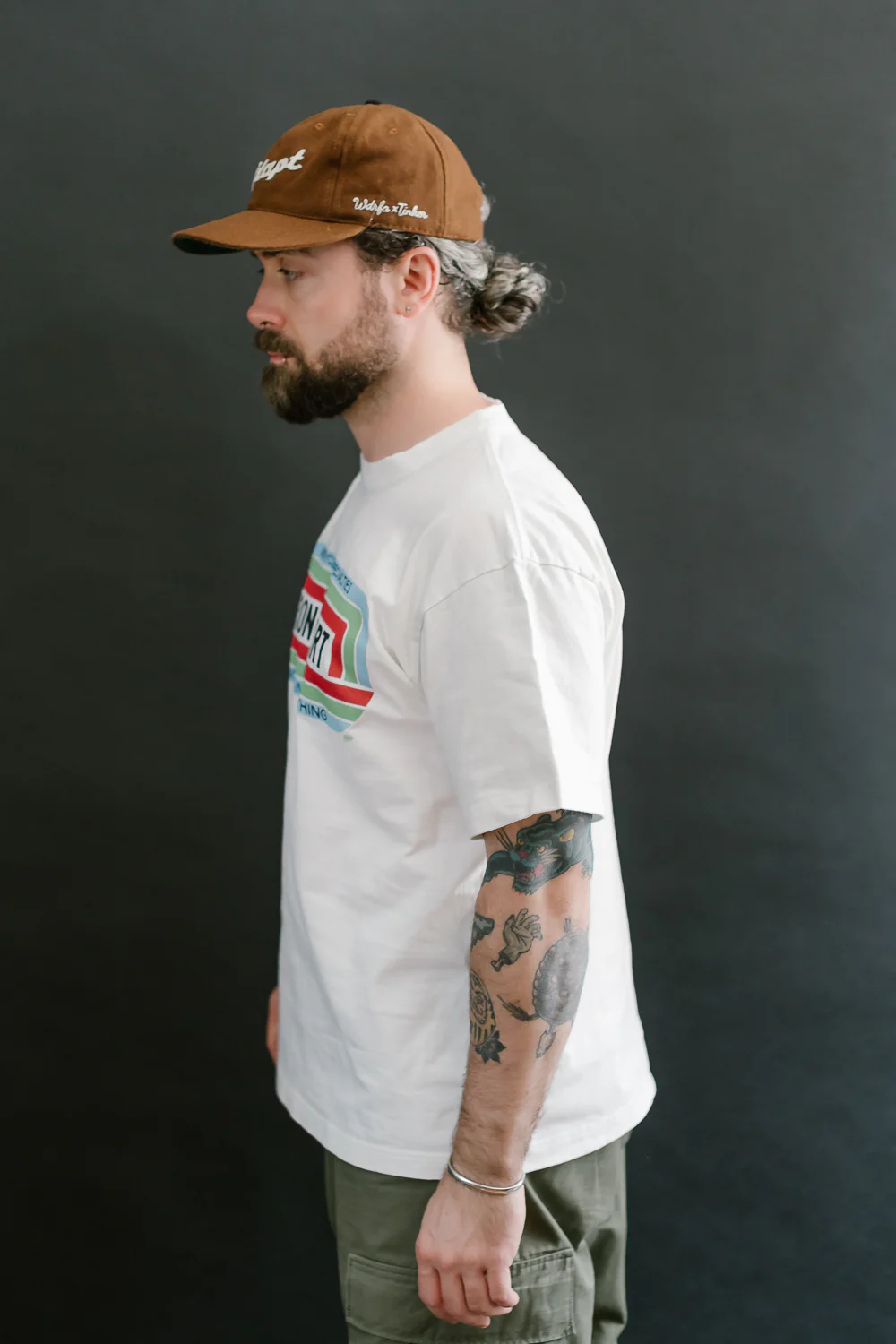 IHT-2405-WHT - 7.5oz Printed Loopwheel Crew Neck T-Shirt - White - Image 14
