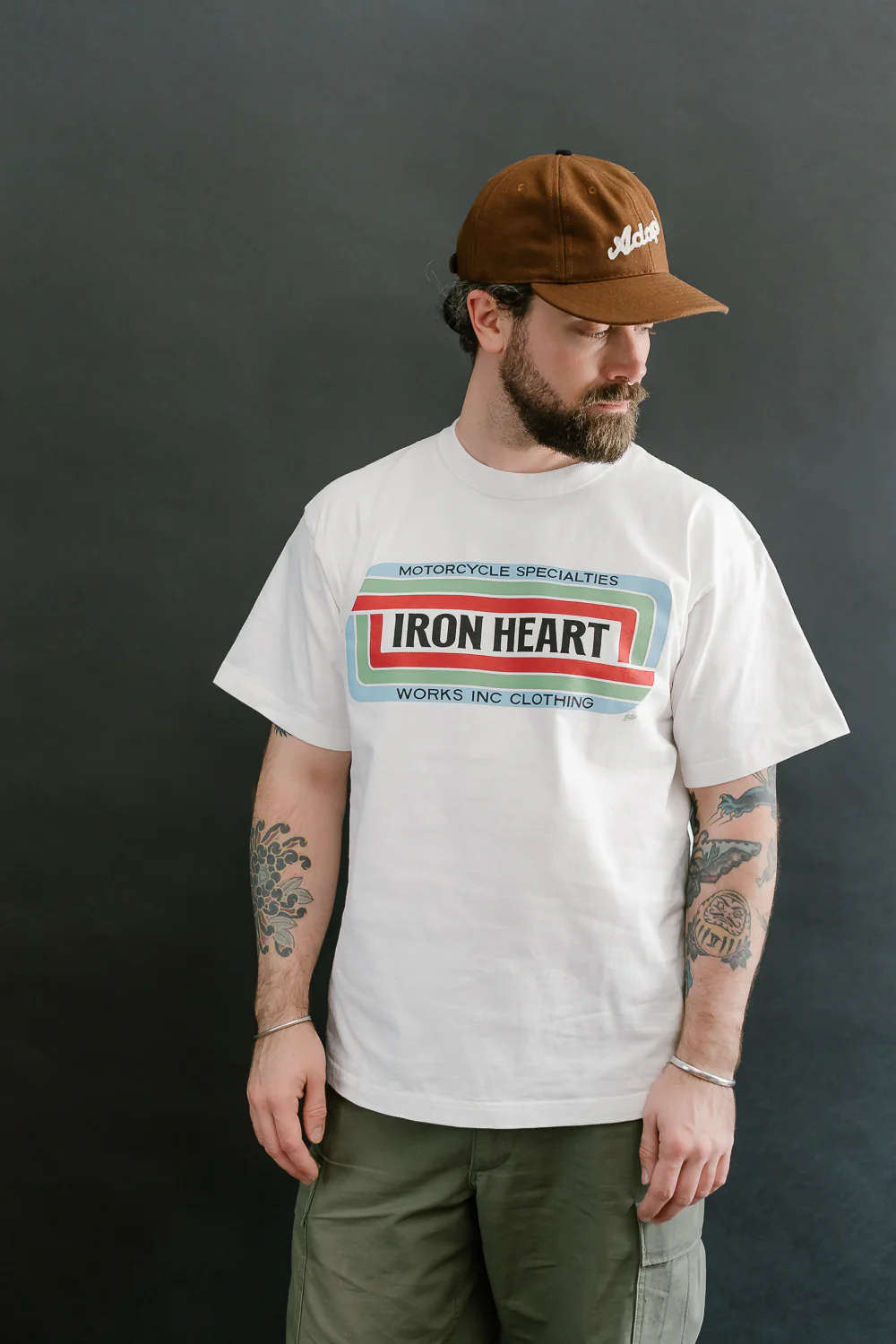 IHT-2405-WHT - 7.5oz Printed Loopwheel Crew Neck T-Shirt - White - Image 16