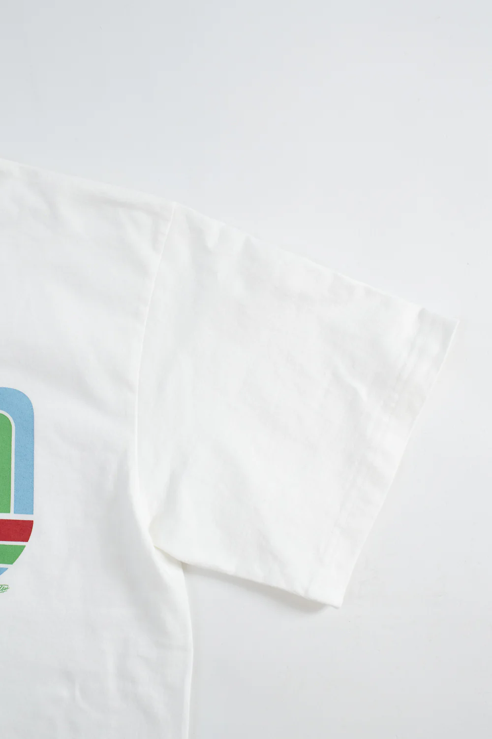 IHT-2405-WHT - 7.5oz Printed Loopwheel Crew Neck T-Shirt - White - Image 3