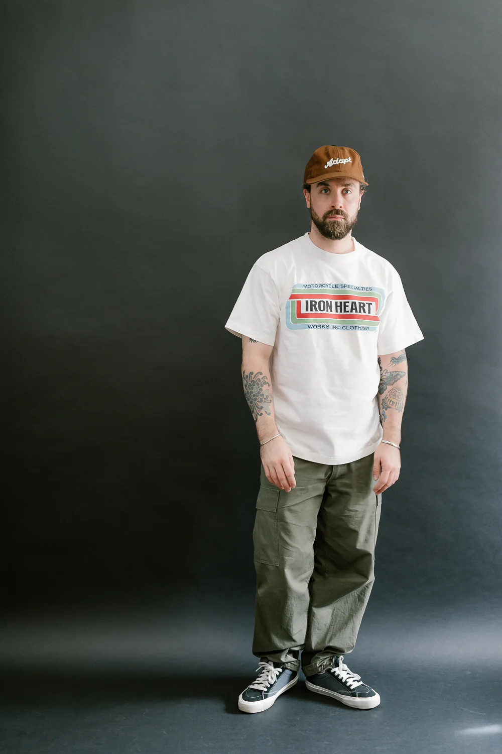 IHT-2405-WHT - 7.5oz Printed Loopwheel Crew Neck T-Shirt - White - Image 7