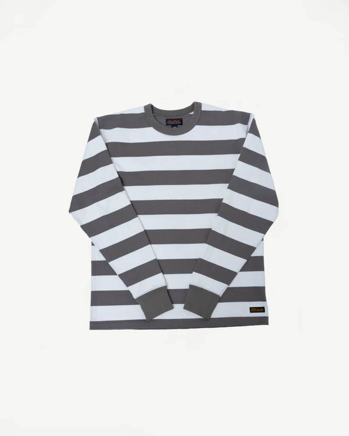 IHTB-01-GRY-WHT - 11oz Cotton Knit Long-Sleeved Sweater - Grey, White