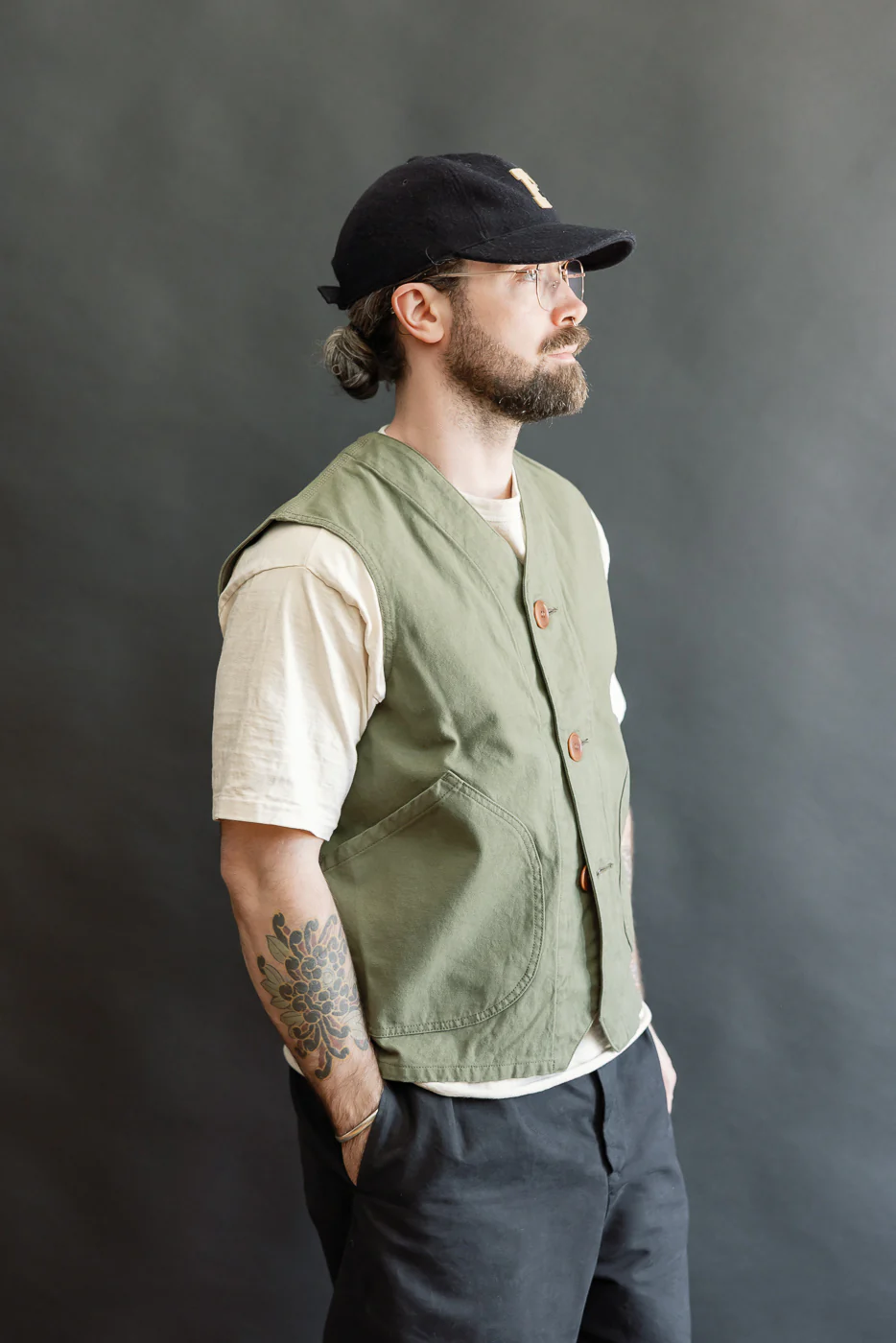 IHV-52-OLV - 12oz Duck Canvas Hunting Vest - Olive - Image 11