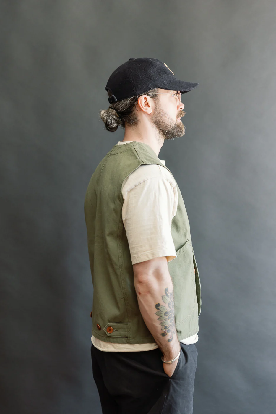 IHV-52-OLV - 12oz Duck Canvas Hunting Vest - Olive - Image 12