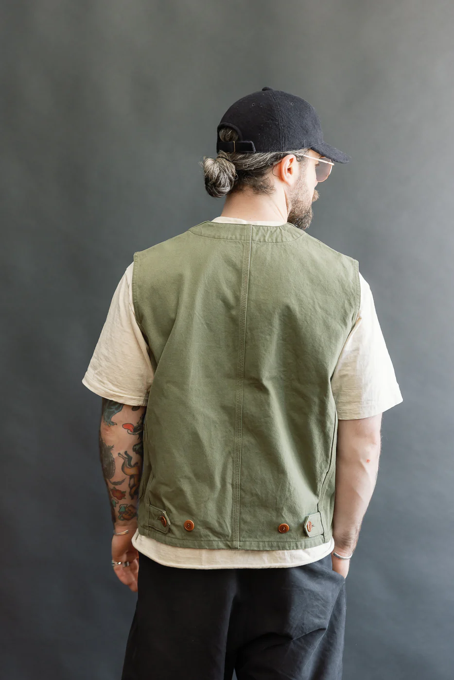IHV-52-OLV - 12oz Duck Canvas Hunting Vest - Olive - Image 13