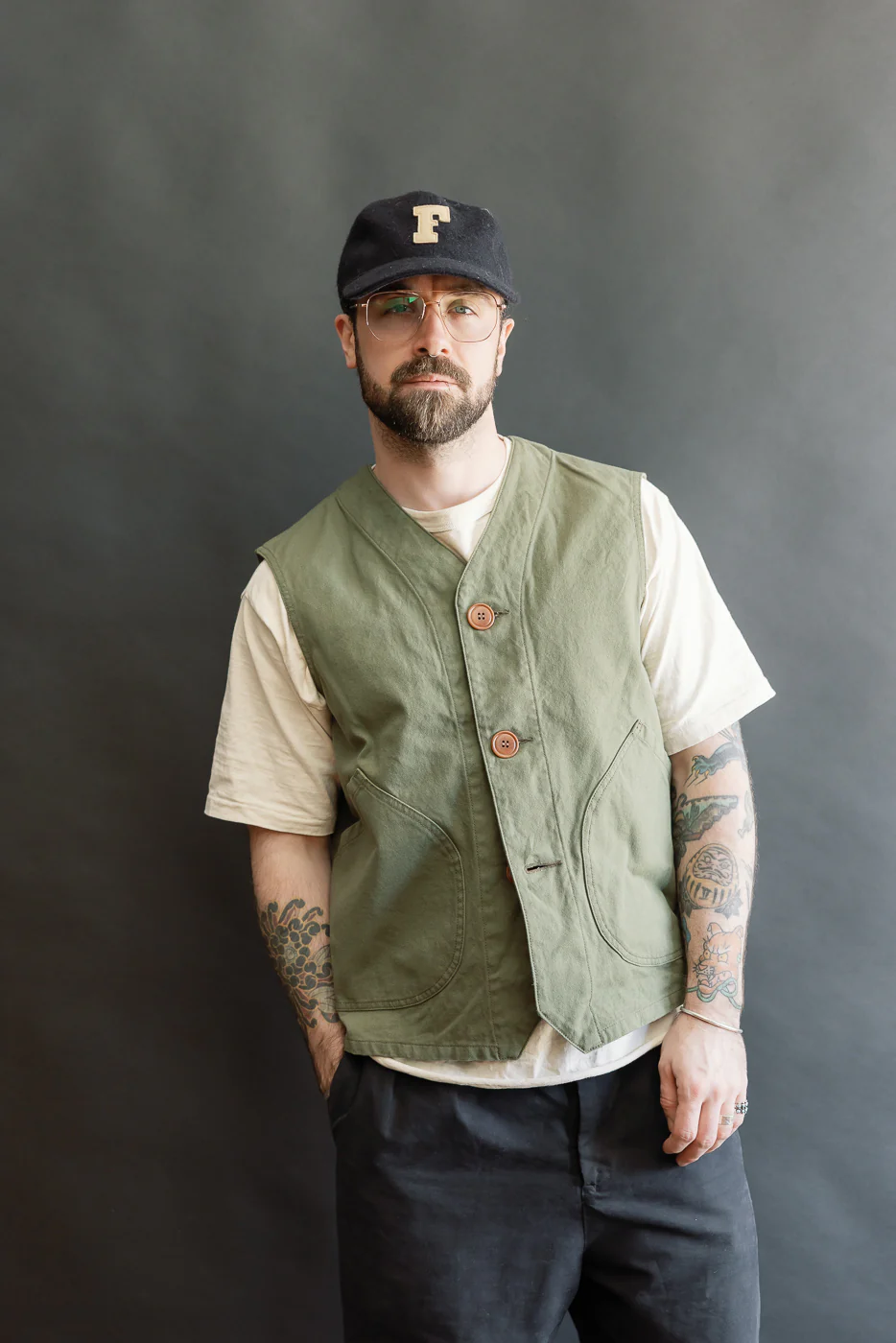 IHV-52-OLV - 12oz Duck Canvas Hunting Vest - Olive - Image 16