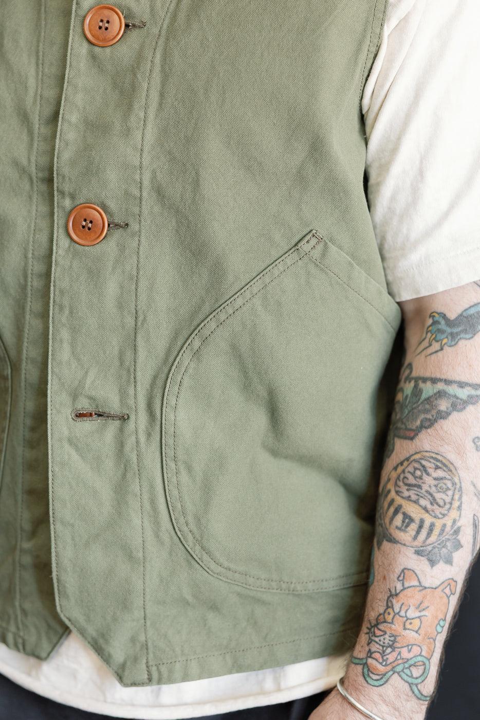 IHV-52-OLV - 12oz Duck Canvas Hunting Vest - Olive - Image 18