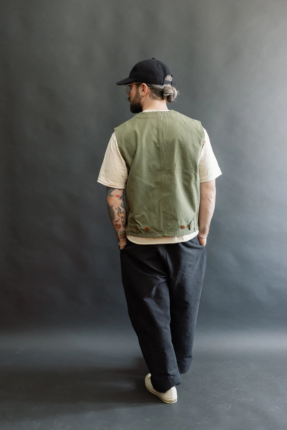 IHV-52-OLV - 12oz Duck Canvas Hunting Vest - Olive - Image 9
