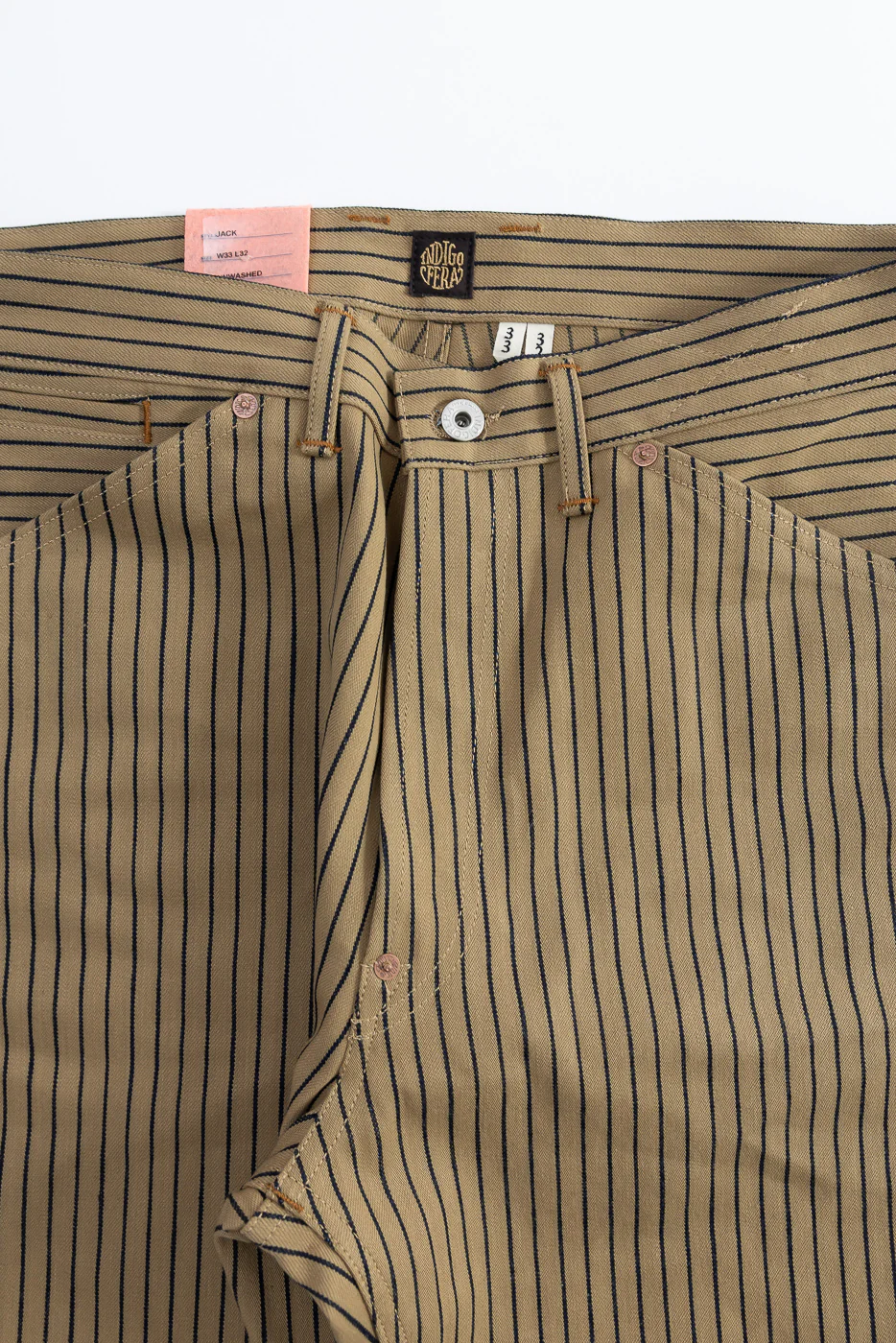 12oz - Jack Root Stripe - Beige, Indigo - Image 4