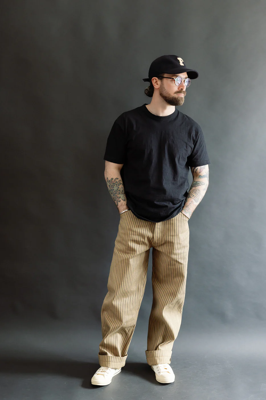 12oz - Jack Root Stripe - Beige, Indigo - Image 9
