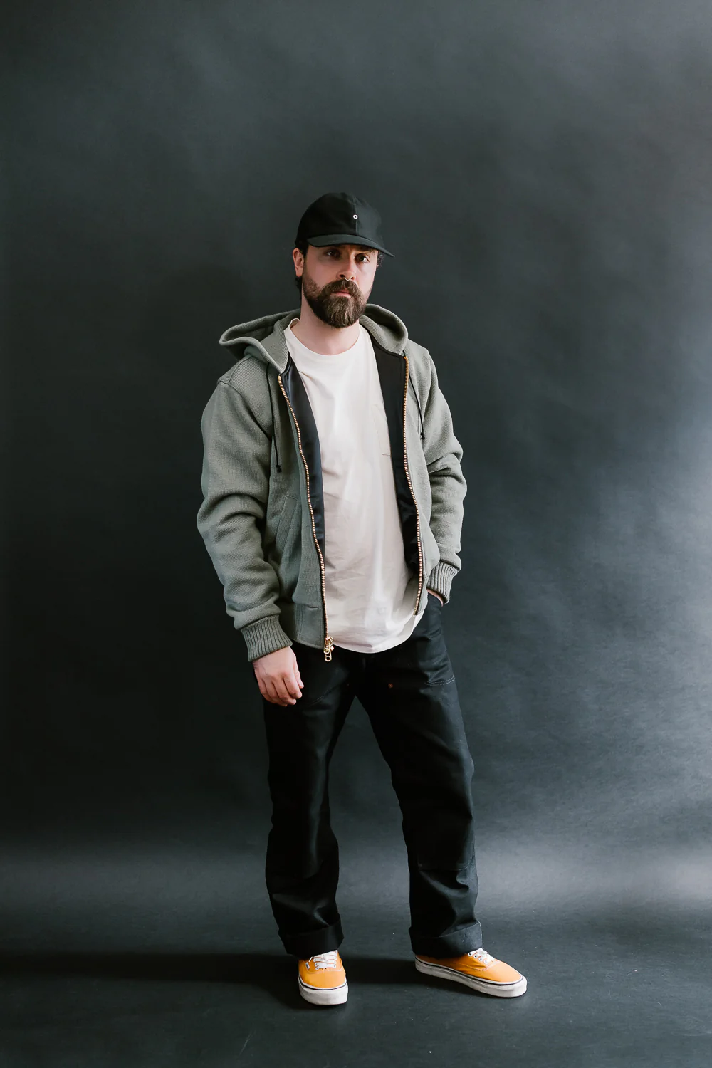 James Dant x Dehen - Full Zip Moto Hoodie - Sage - Image 10