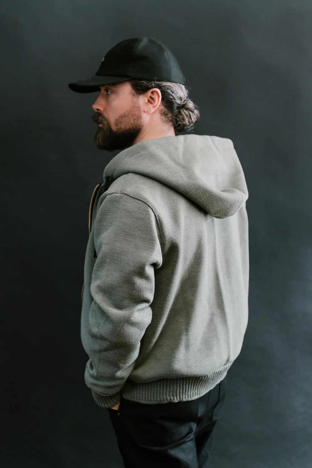 James Dant x Dehen - Full Zip Moto Hoodie - Sage - Image 18