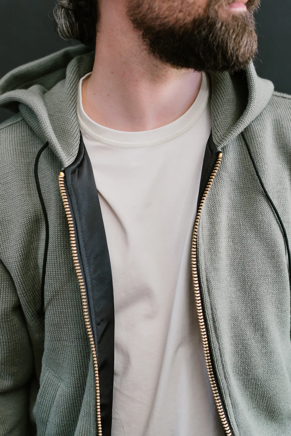 James Dant x Dehen - Full Zip Moto Hoodie - Sage - Image 22