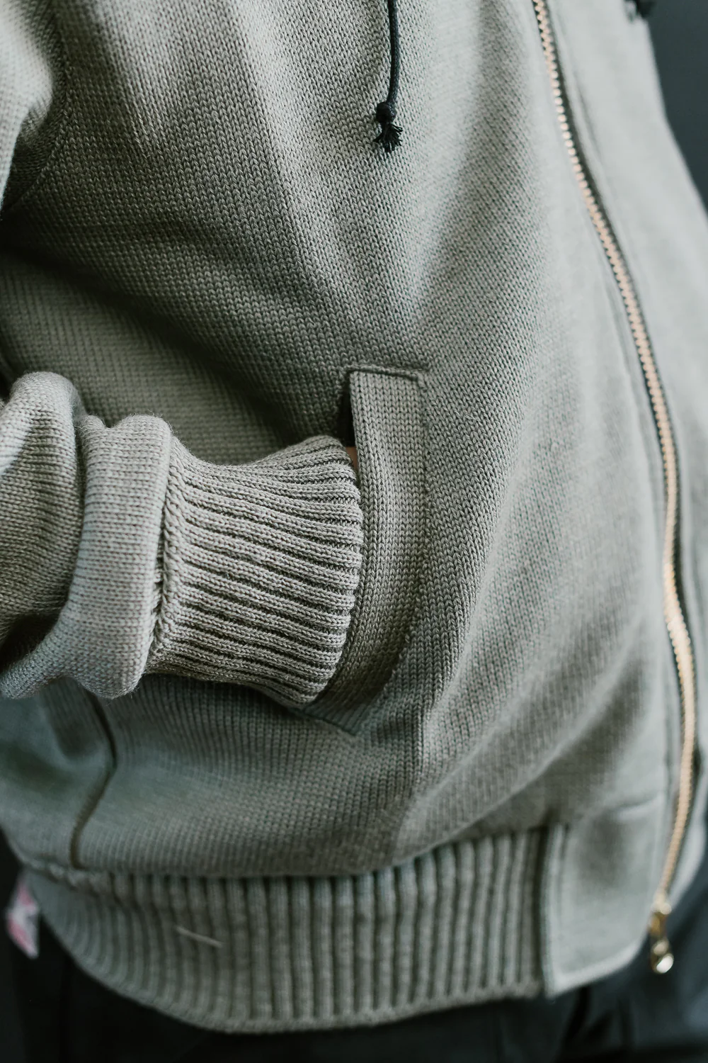 James Dant x Dehen - Full Zip Moto Hoodie - Sage - Image 30