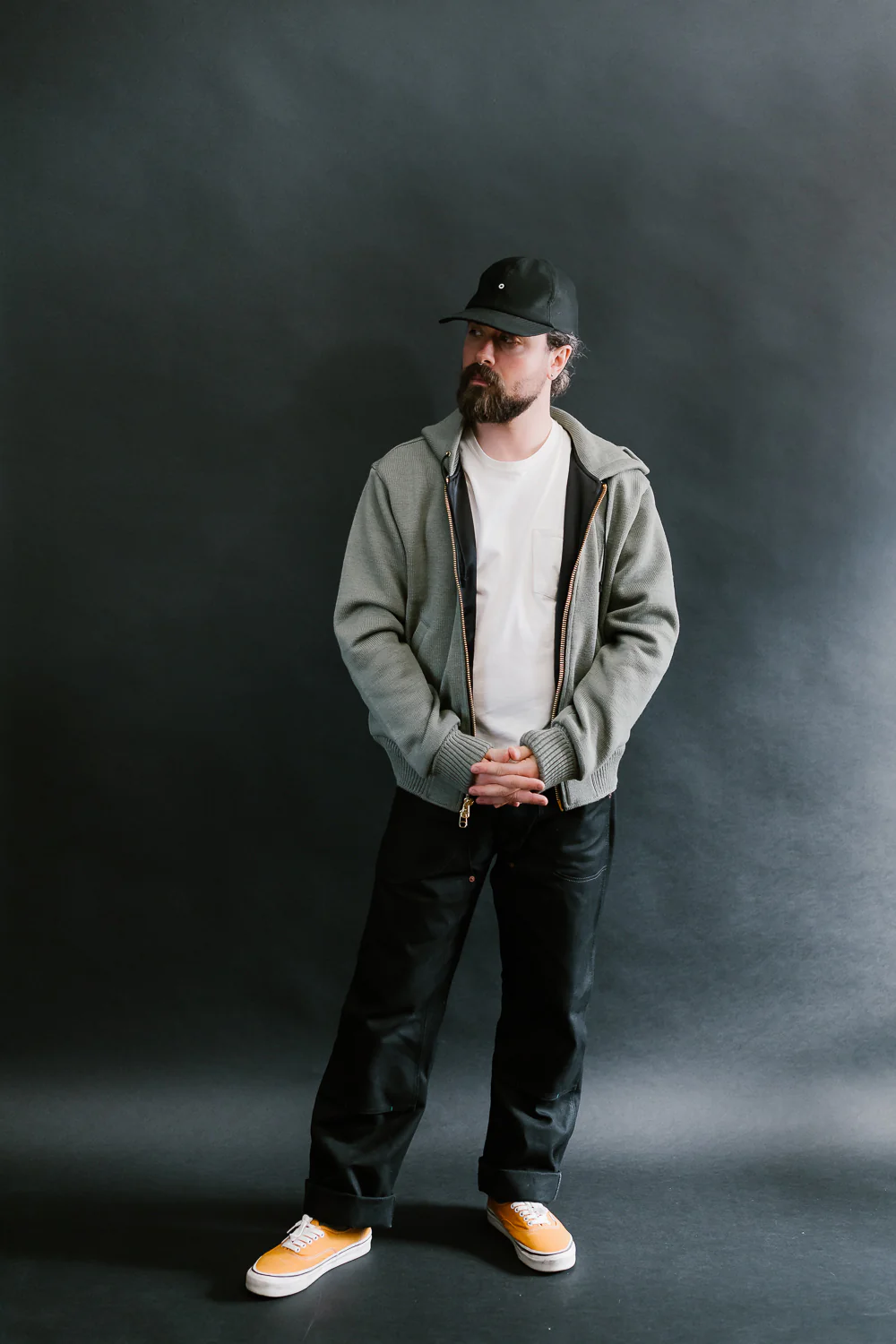 James Dant x Dehen - Full Zip Moto Hoodie - Sage - Image 9