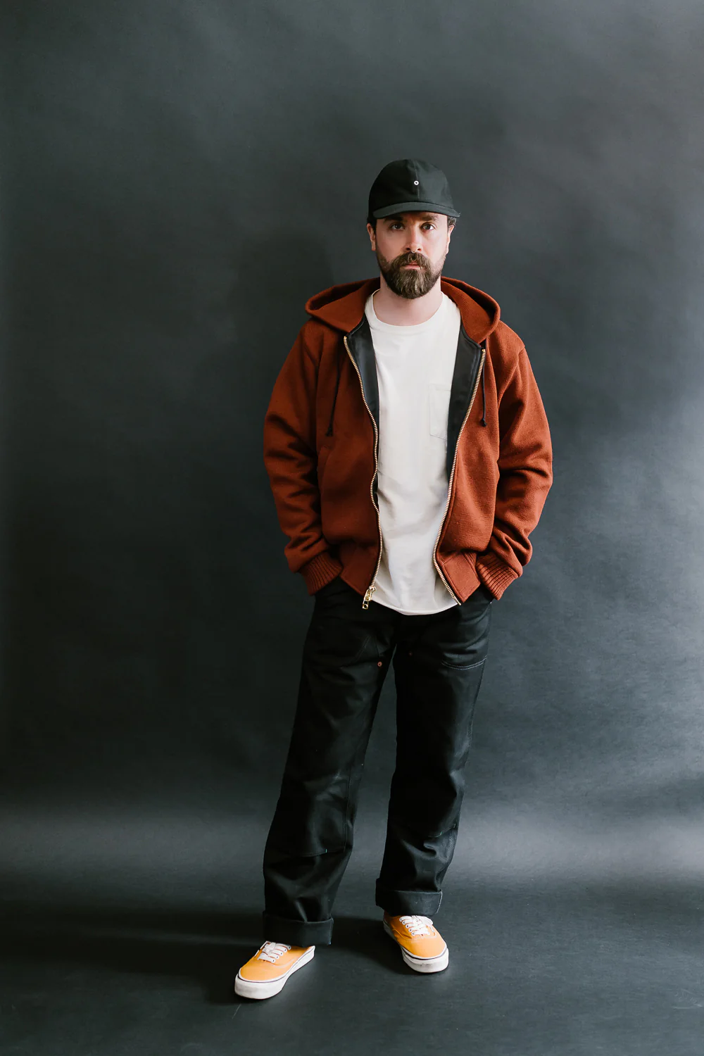 James Dant x Dehen - Full Zip Moto Hoodie - Tobacco - Image 10