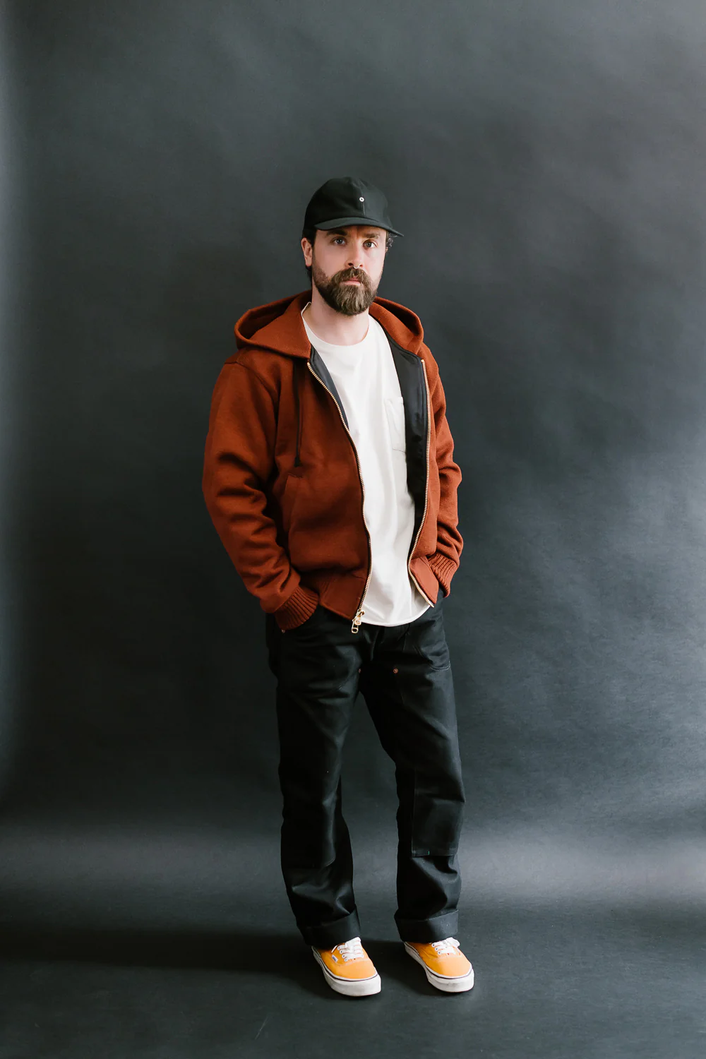 James Dant x Dehen - Full Zip Moto Hoodie - Tobacco - Image 11