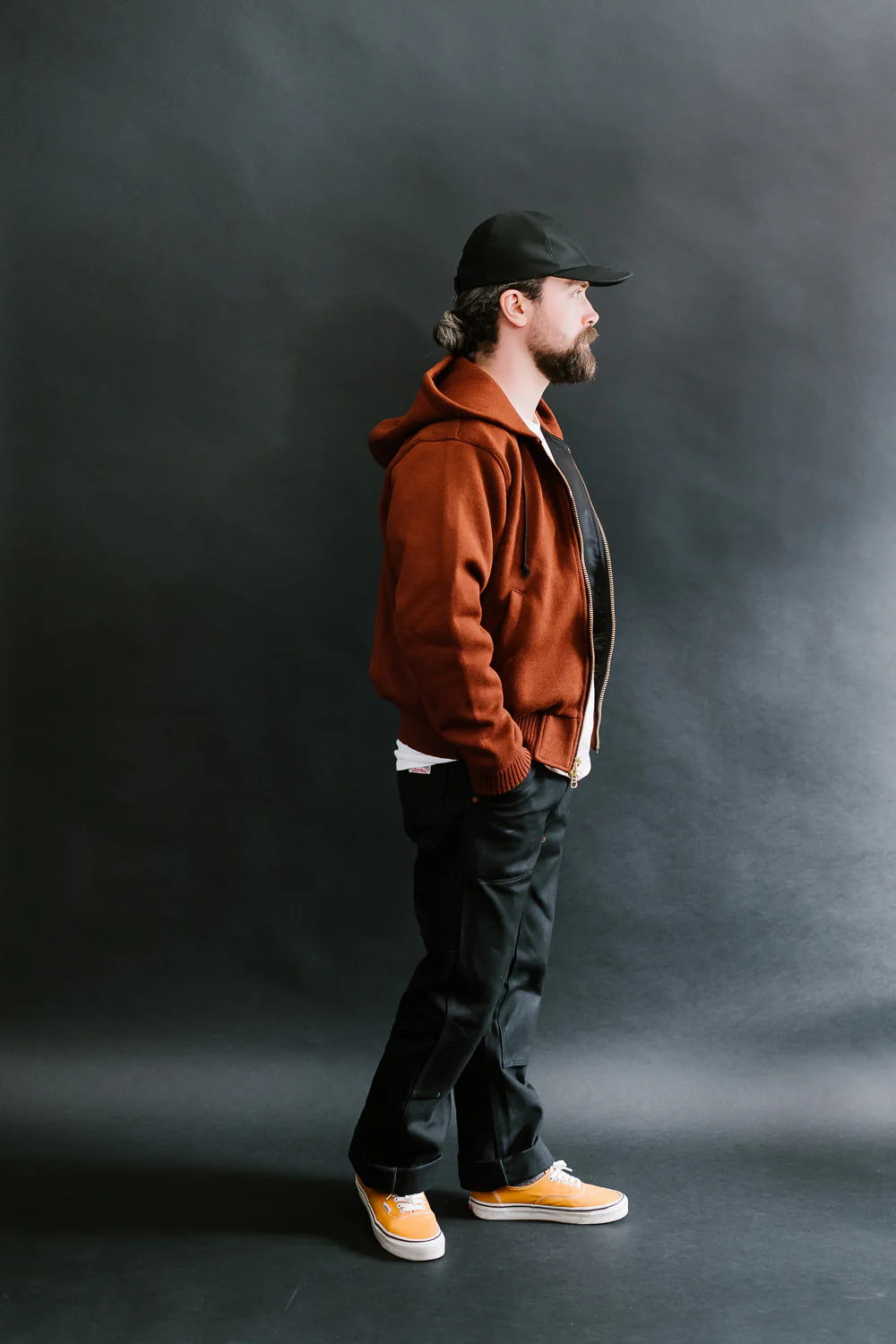 James Dant x Dehen - Full Zip Moto Hoodie - Tobacco - Image 12