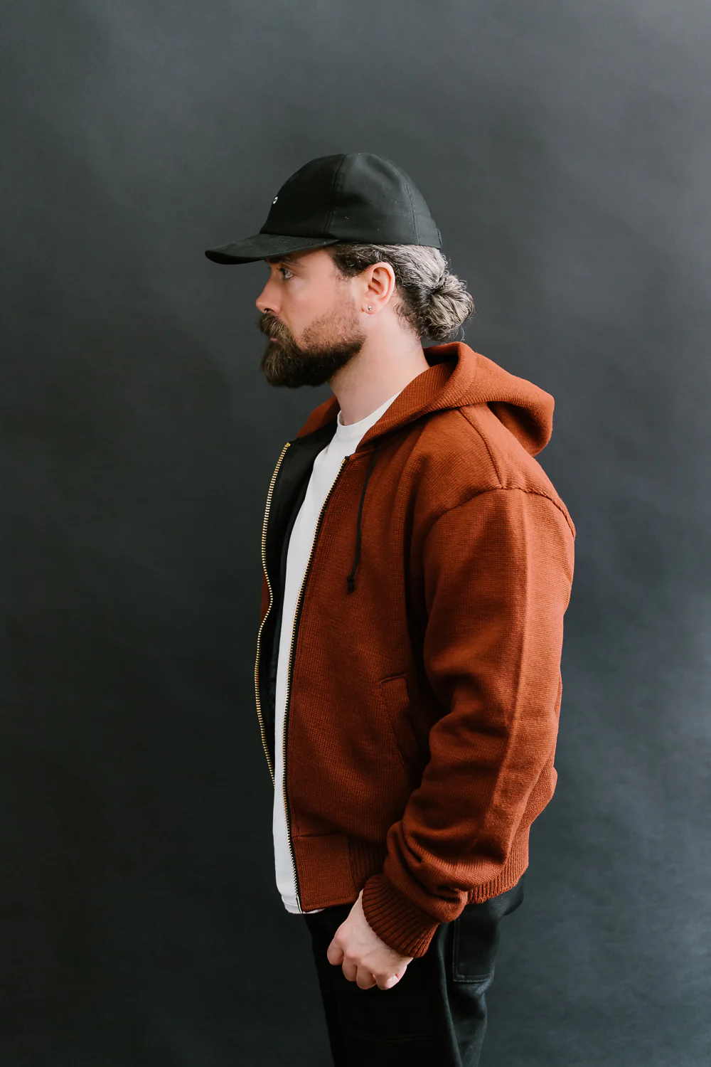 James Dant x Dehen - Full Zip Moto Hoodie - Tobacco - Image 15