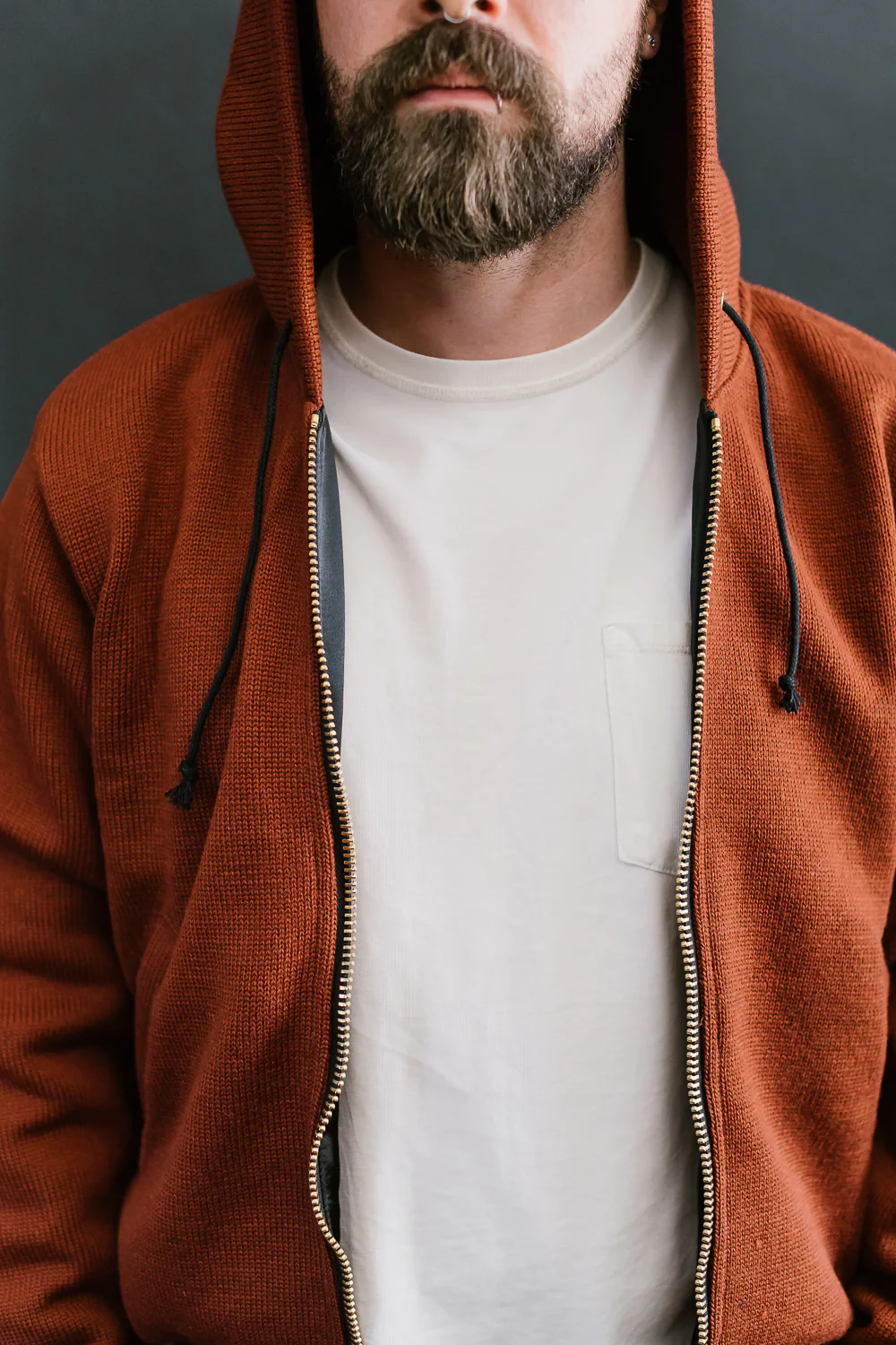 James Dant x Dehen - Full Zip Moto Hoodie - Tobacco - Image 26