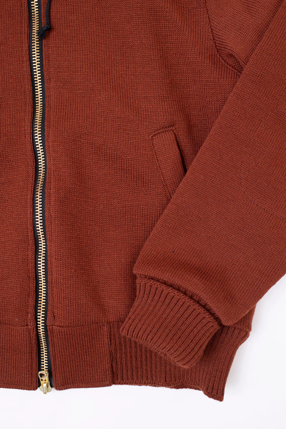 James Dant x Dehen - Full Zip Moto Hoodie - Tobacco - Image 5