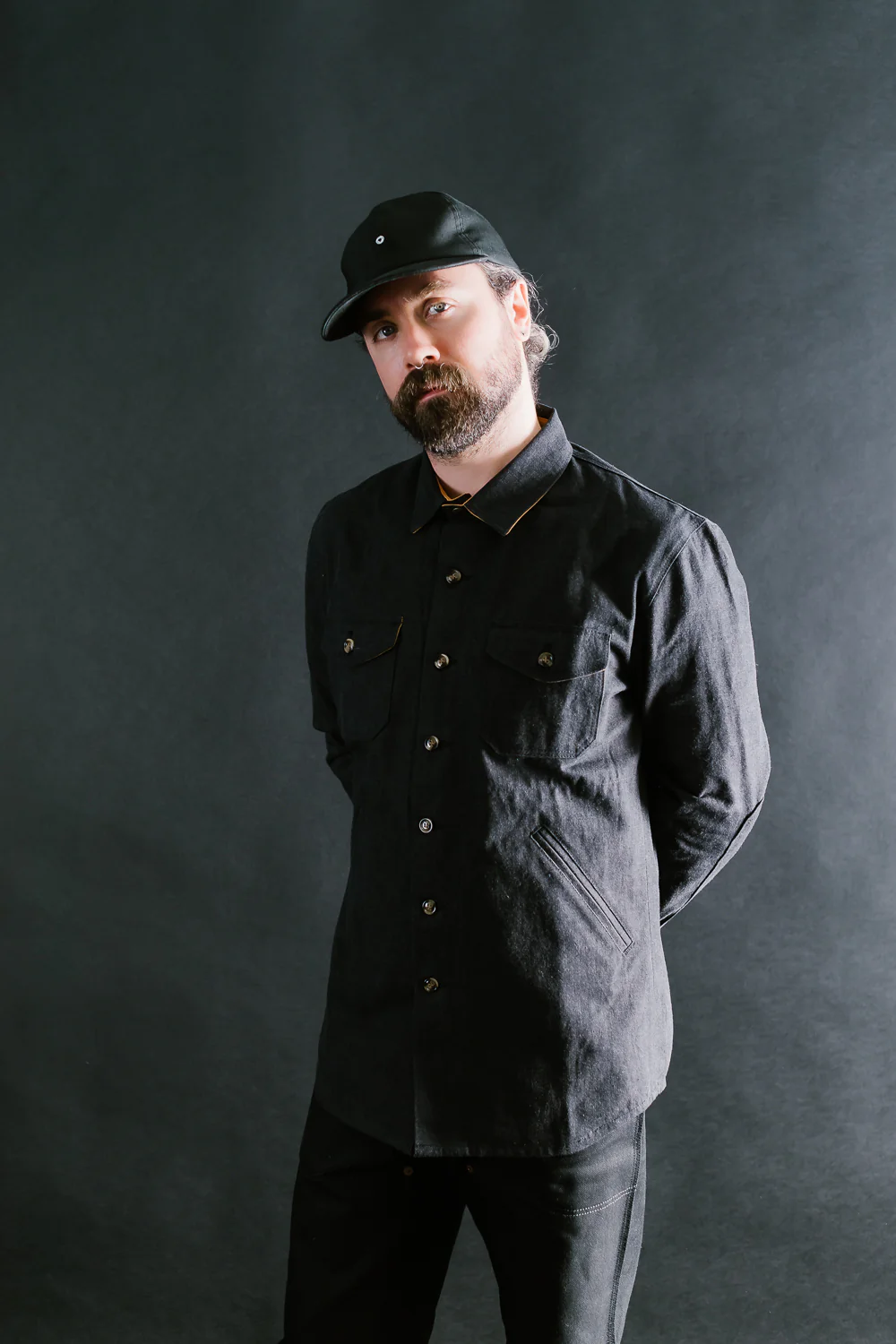 James Dant x Dehen - Selvedge Denim Crissman Overshirt - Black - Image 16