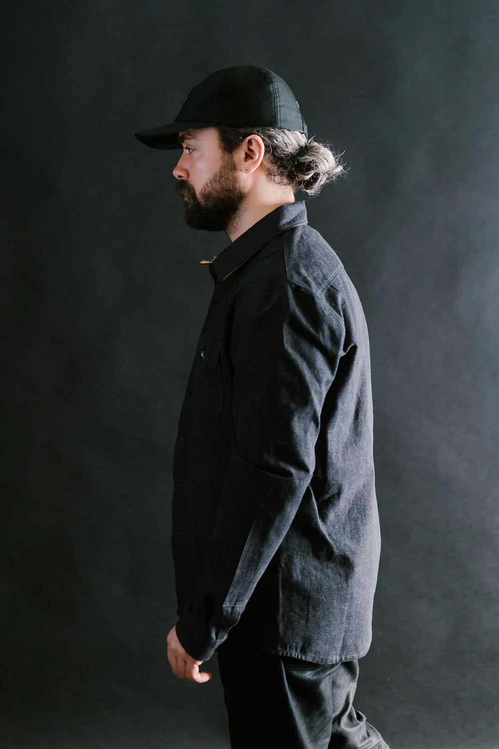 James Dant x Dehen - Selvedge Denim Crissman Overshirt - Black - Image 21