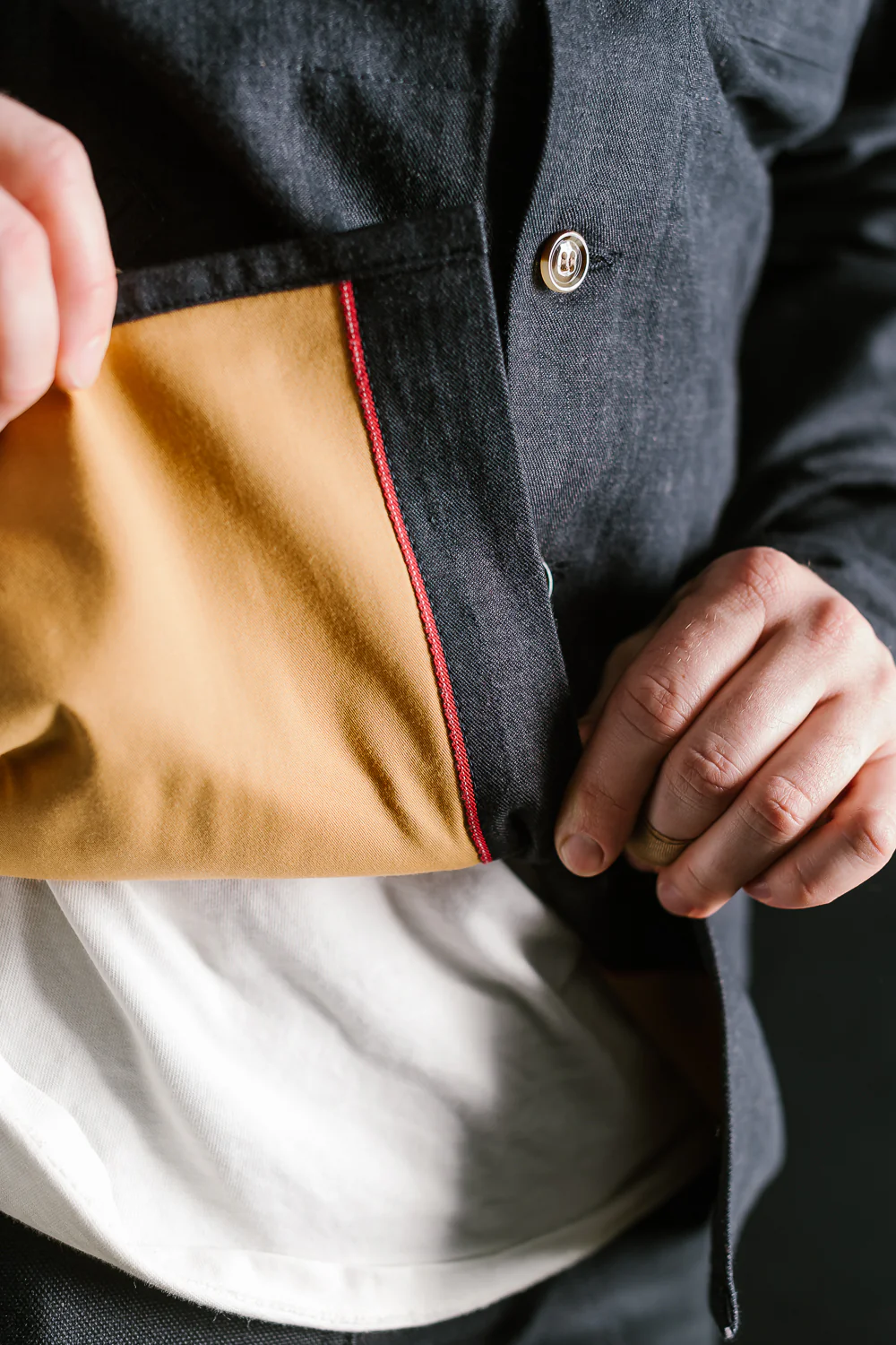James Dant x Dehen - Selvedge Denim Crissman Overshirt - Black - Image 26