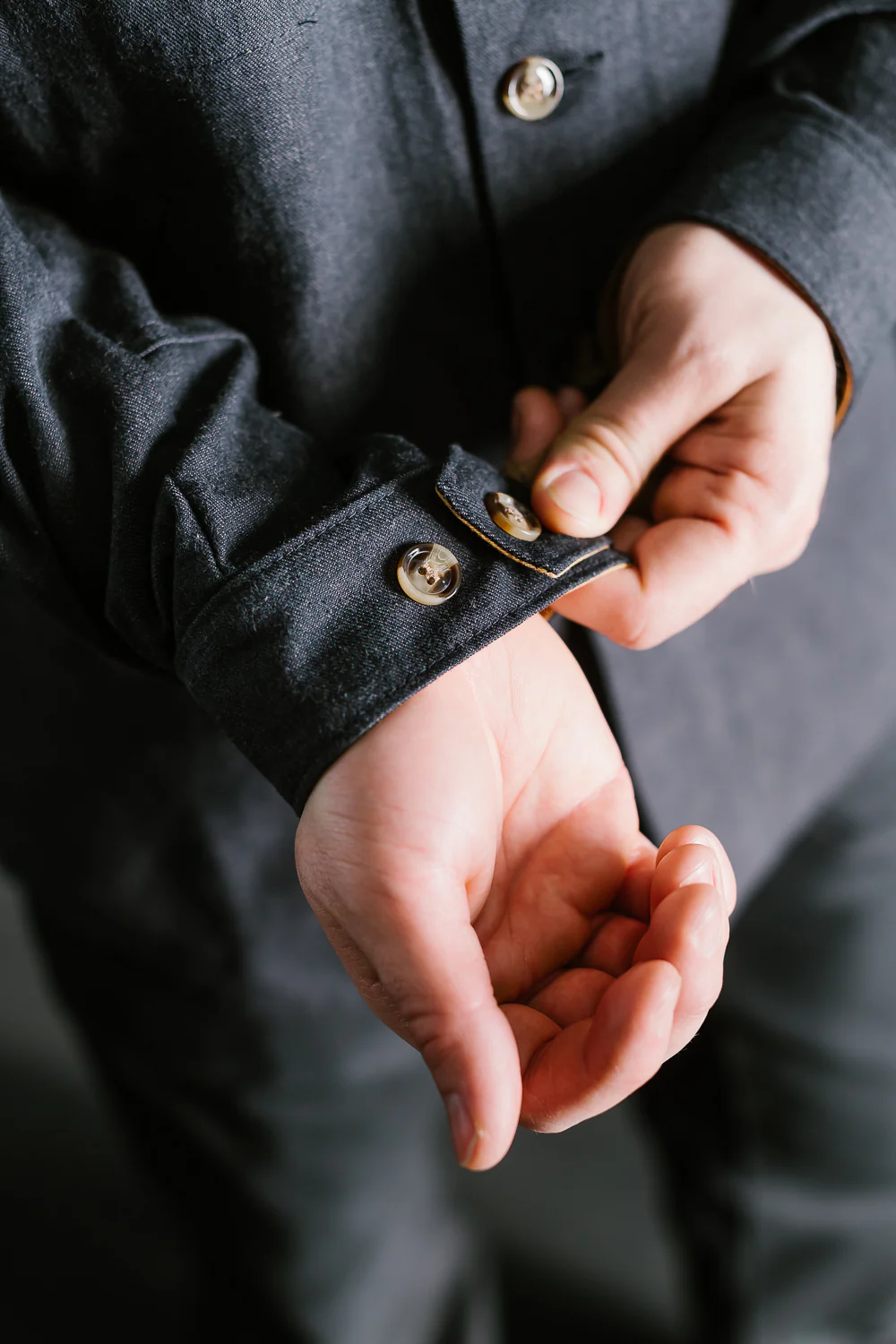 James Dant x Dehen - Selvedge Denim Crissman Overshirt - Black - Image 27