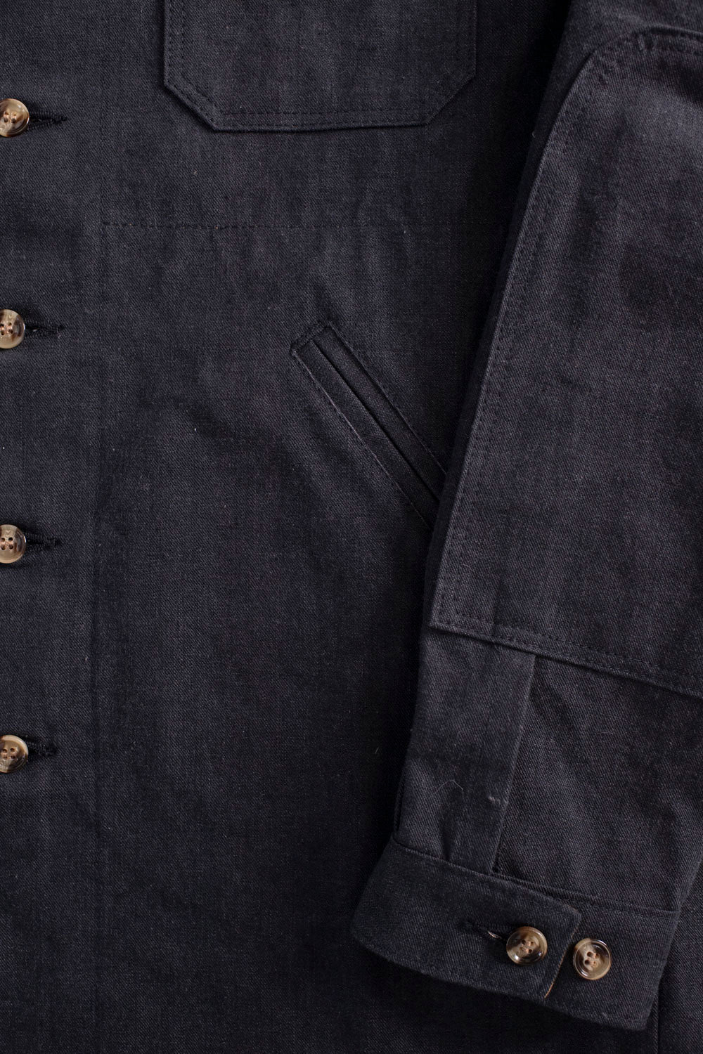 James Dant x Dehen - Selvedge Denim Crissman Overshirt - Black - Image 7