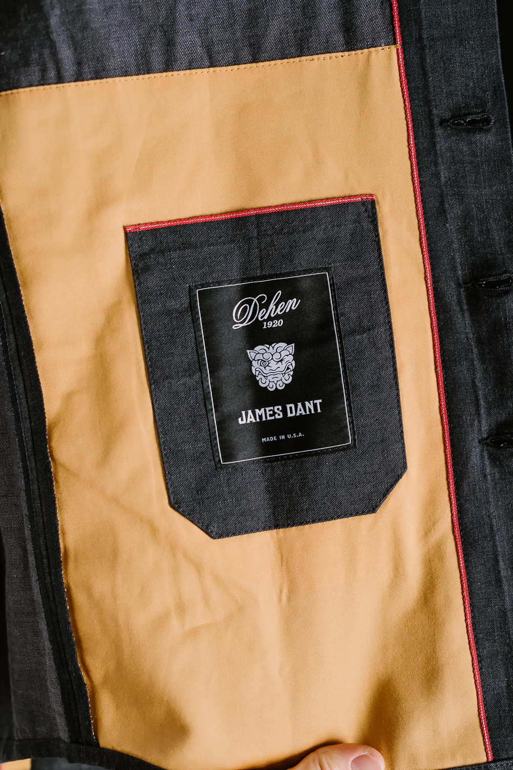 James Dant x Dehen - Selvedge Denim Crissman Overshirt - Black - Image 8