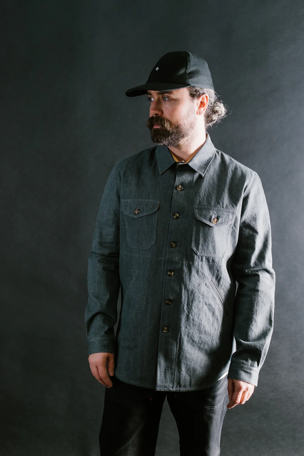 James Dant x Dehen - Selvedge Denim Crissman Overshirt - Pewter - Image 14