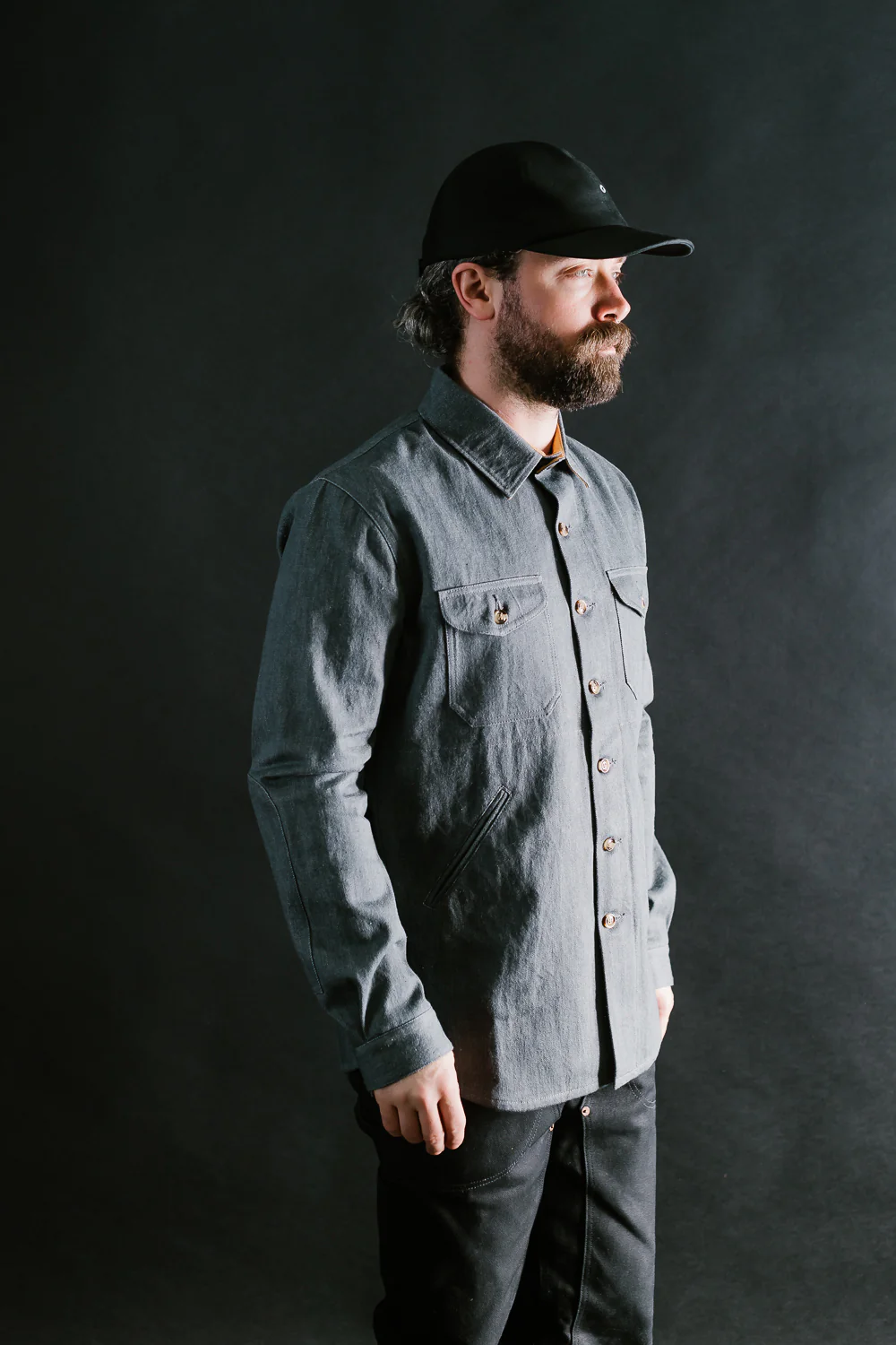 James Dant x Dehen - Selvedge Denim Crissman Overshirt - Pewter - Image 19