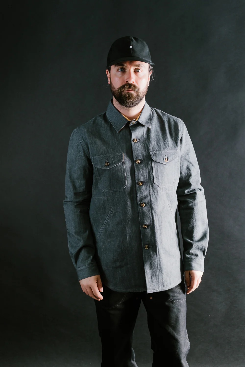 James Dant x Dehen - Selvedge Denim Crissman Overshirt - Pewter - Image 20