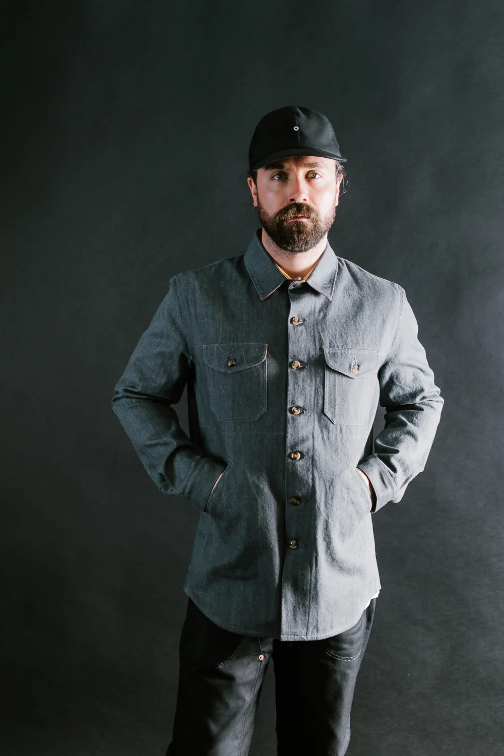 James Dant x Dehen - Selvedge Denim Crissman Overshirt - Pewter - Image 21