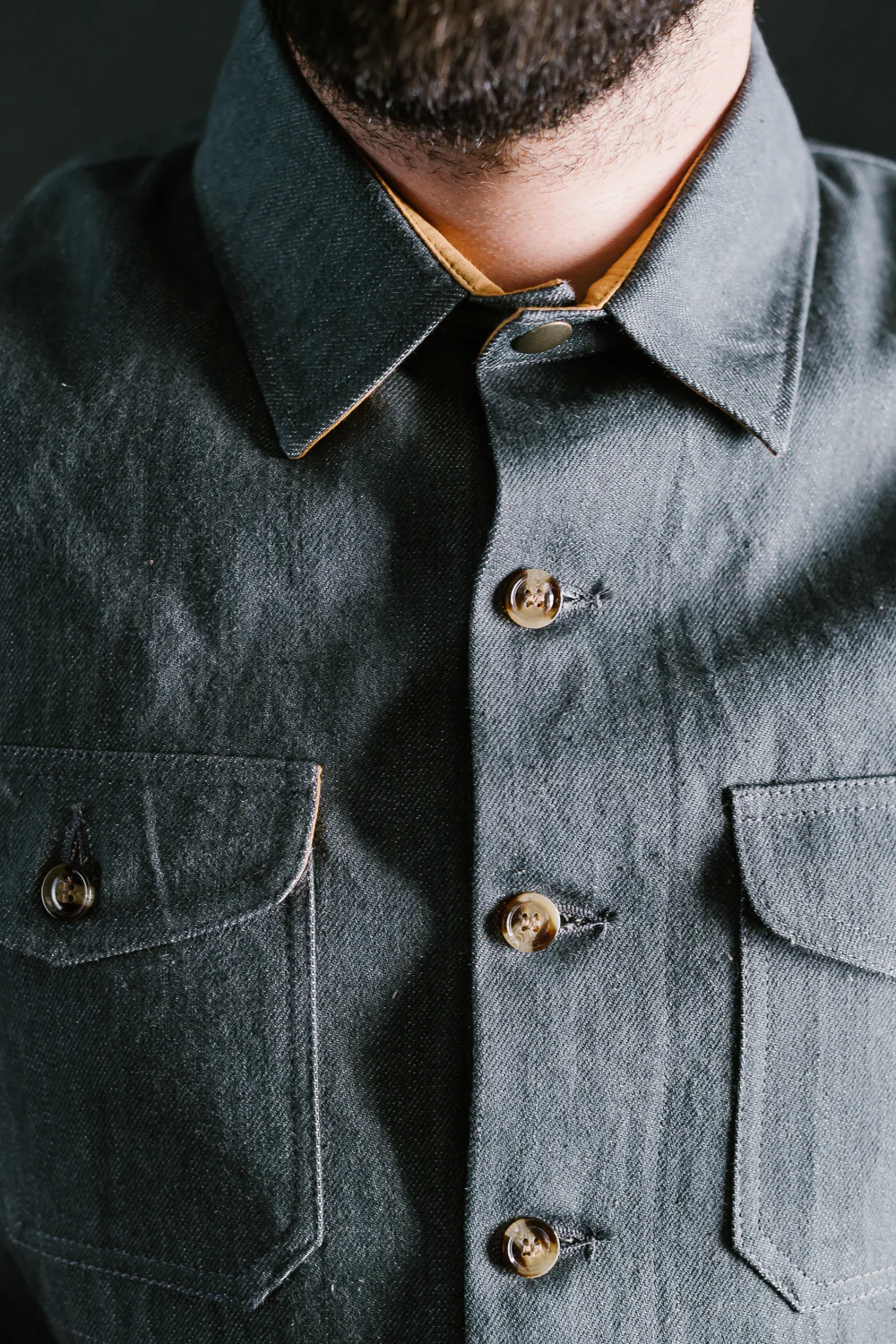 James Dant x Dehen - Selvedge Denim Crissman Overshirt - Pewter - Image 27