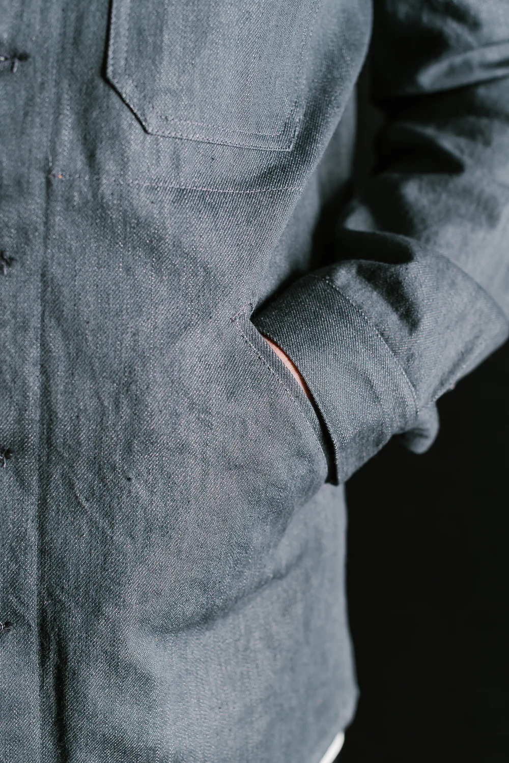 James Dant x Dehen - Selvedge Denim Crissman Overshirt - Pewter - Image 30