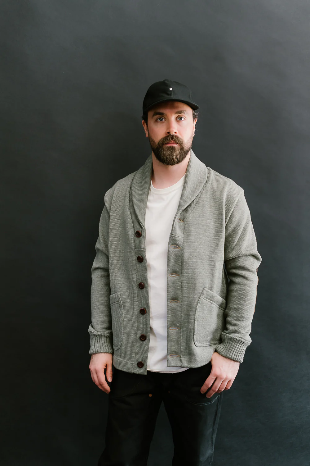 James Dant x Dehen - Shawl Sweater Coat 2.0 - Sage, Field Tan - Image 11