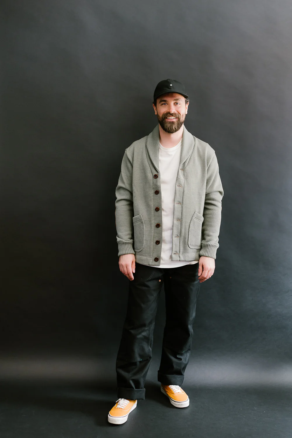 James Dant x Dehen - Shawl Sweater Coat 2.0 - Sage, Field Tan - Image 12