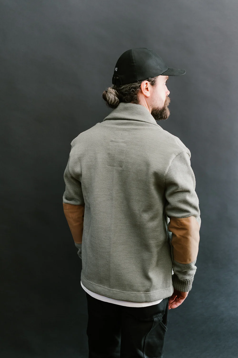 James Dant x Dehen - Shawl Sweater Coat 2.0 - Sage, Field Tan - Image 15