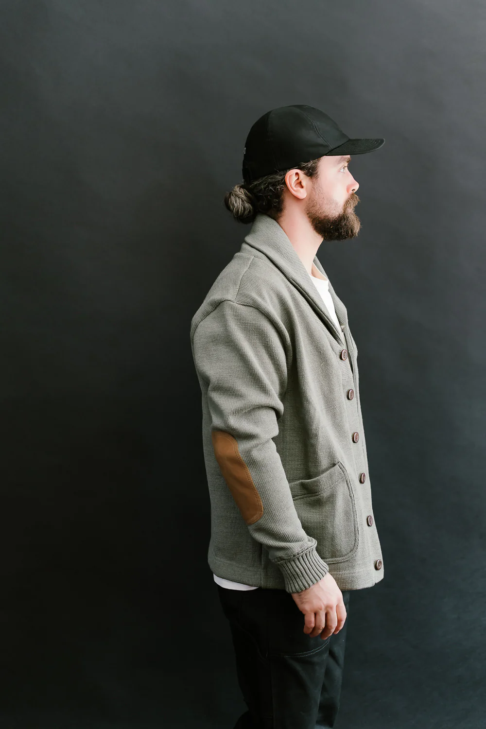 James Dant x Dehen - Shawl Sweater Coat 2.0 - Sage, Field Tan - Image 16