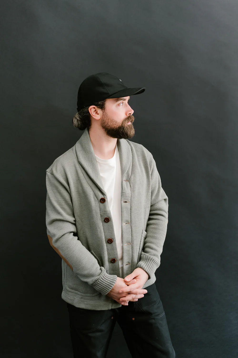James Dant x Dehen - Shawl Sweater Coat 2.0 - Sage, Field Tan - Image 17