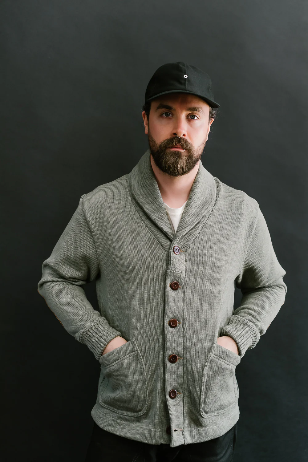 James Dant x Dehen - Shawl Sweater Coat 2.0 - Sage, Field Tan - Image 19