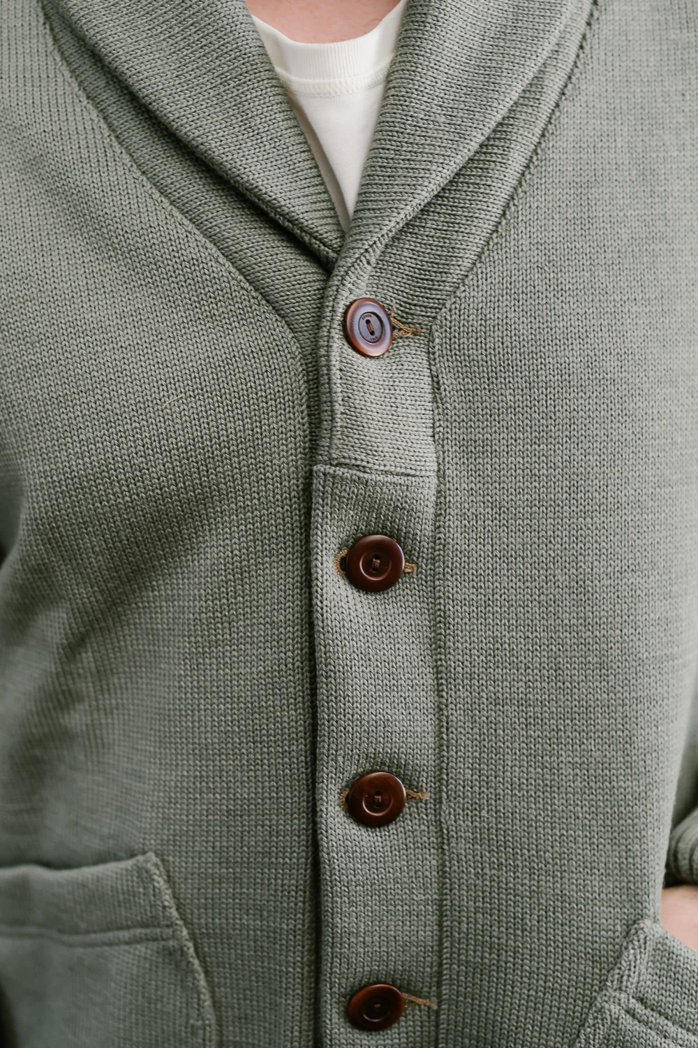 James Dant x Dehen - Shawl Sweater Coat 2.0 - Sage, Field Tan - Image 23