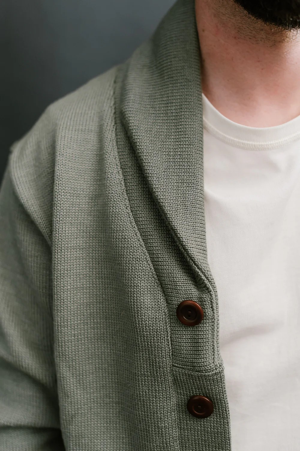 James Dant x Dehen - Shawl Sweater Coat 2.0 - Sage, Field Tan - Image 26