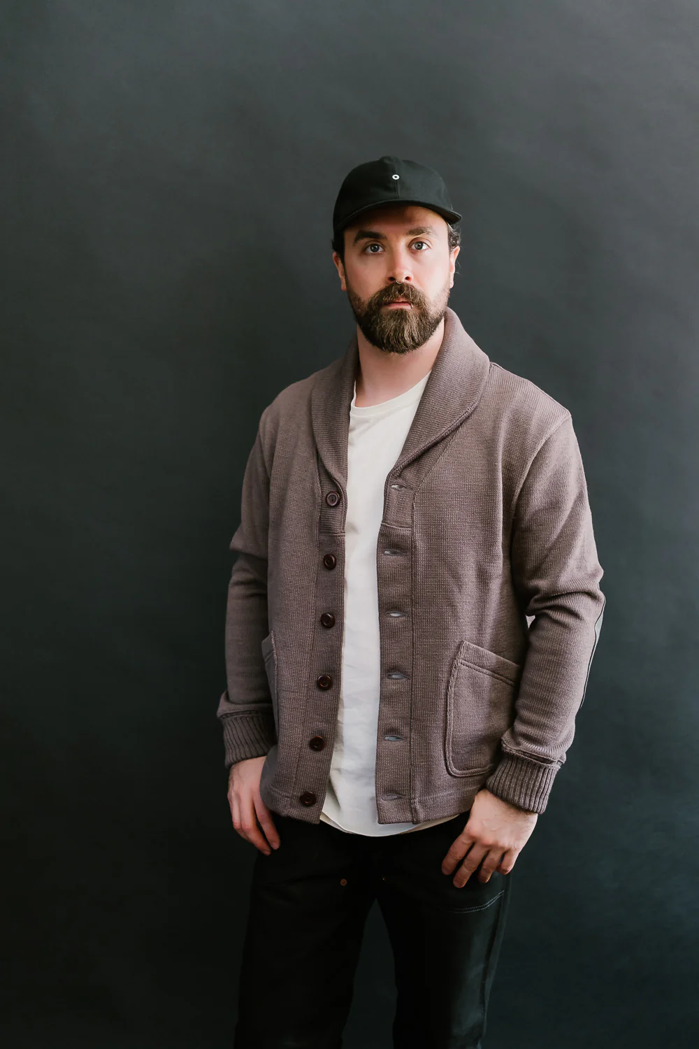 James Dant x Dehen - Shawl Sweater Coat 2.0 - Smoke, Charcoal - Image 10