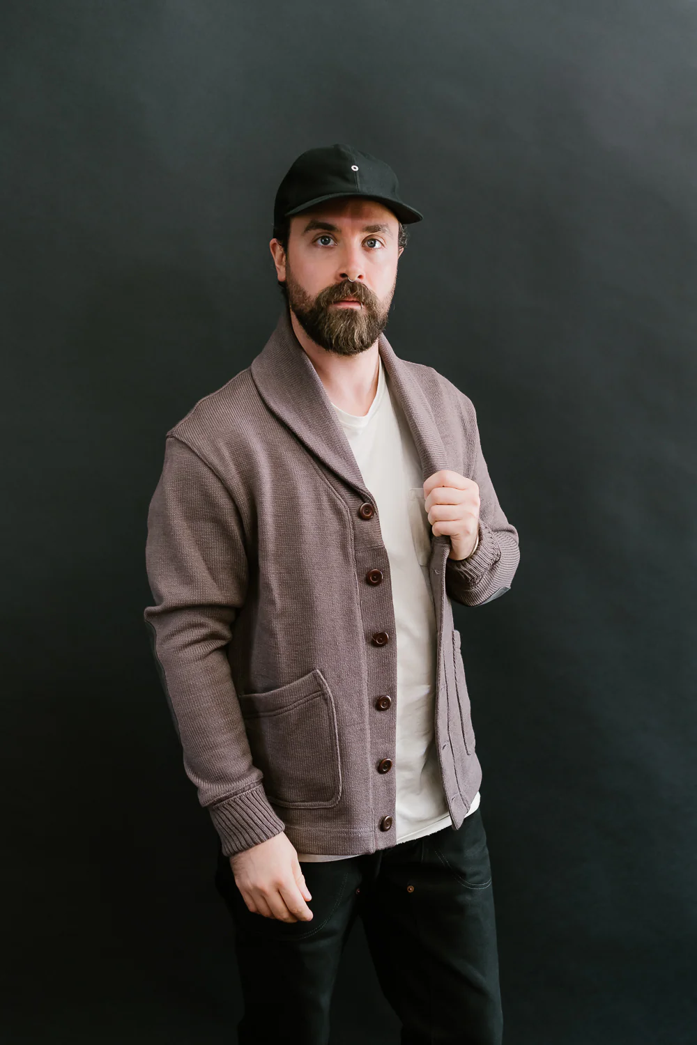 James Dant x Dehen - Shawl Sweater Coat 2.0 - Smoke, Charcoal - Image 15