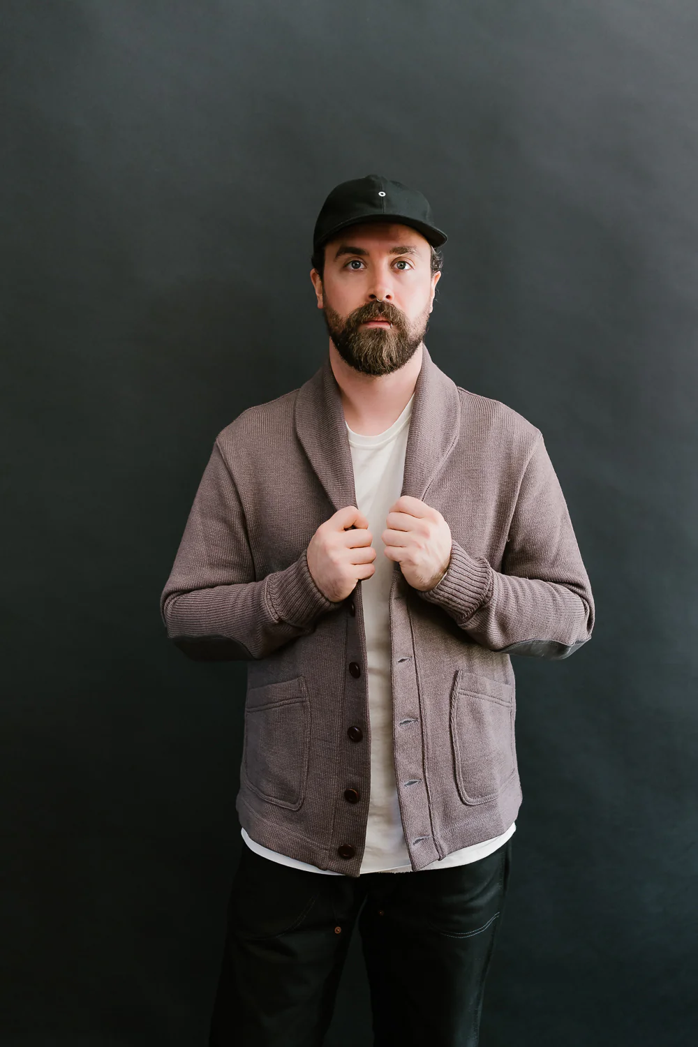 James Dant x Dehen - Shawl Sweater Coat 2.0 - Smoke, Charcoal - Image 16