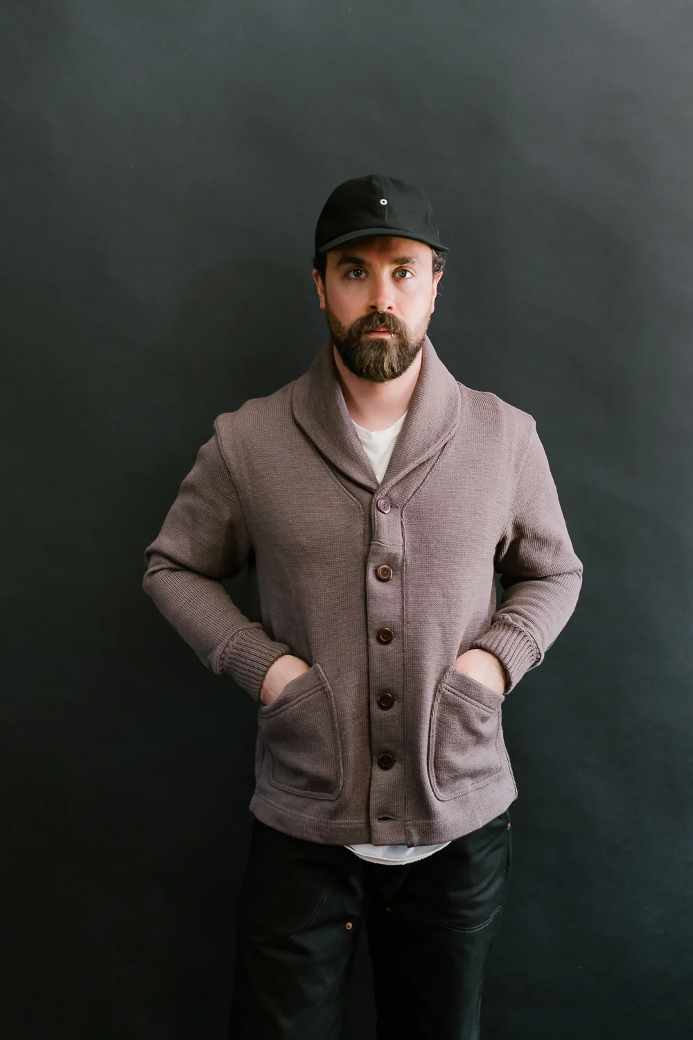 James Dant x Dehen - Shawl Sweater Coat 2.0 - Smoke, Charcoal - Image 17