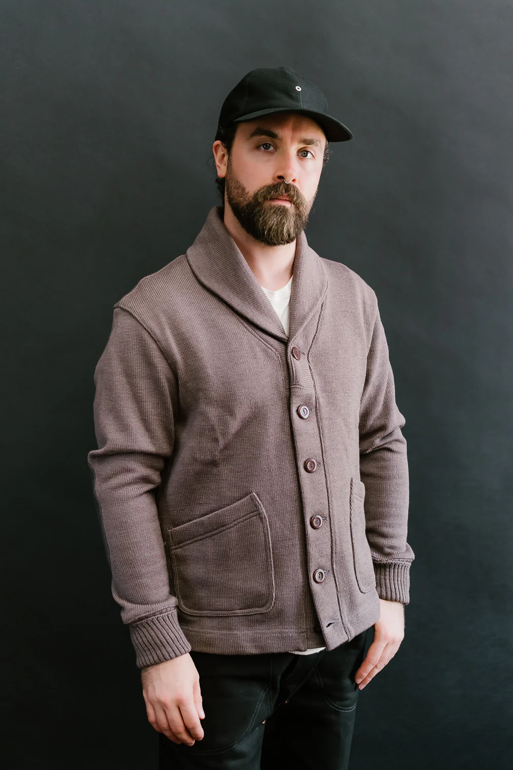 James Dant x Dehen - Shawl Sweater Coat 2.0 - Smoke, Charcoal - Image 18